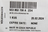 Skoda Octavia VRS 2020-on front VRS badge and mounting 5E3853736A ZD4