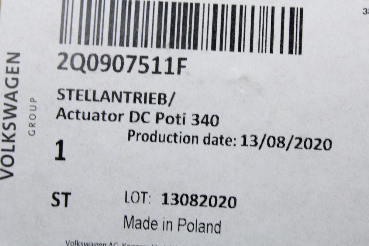 VW Audi Skoda SEAT heater air distribution unit servo-motor 2Q0907511F