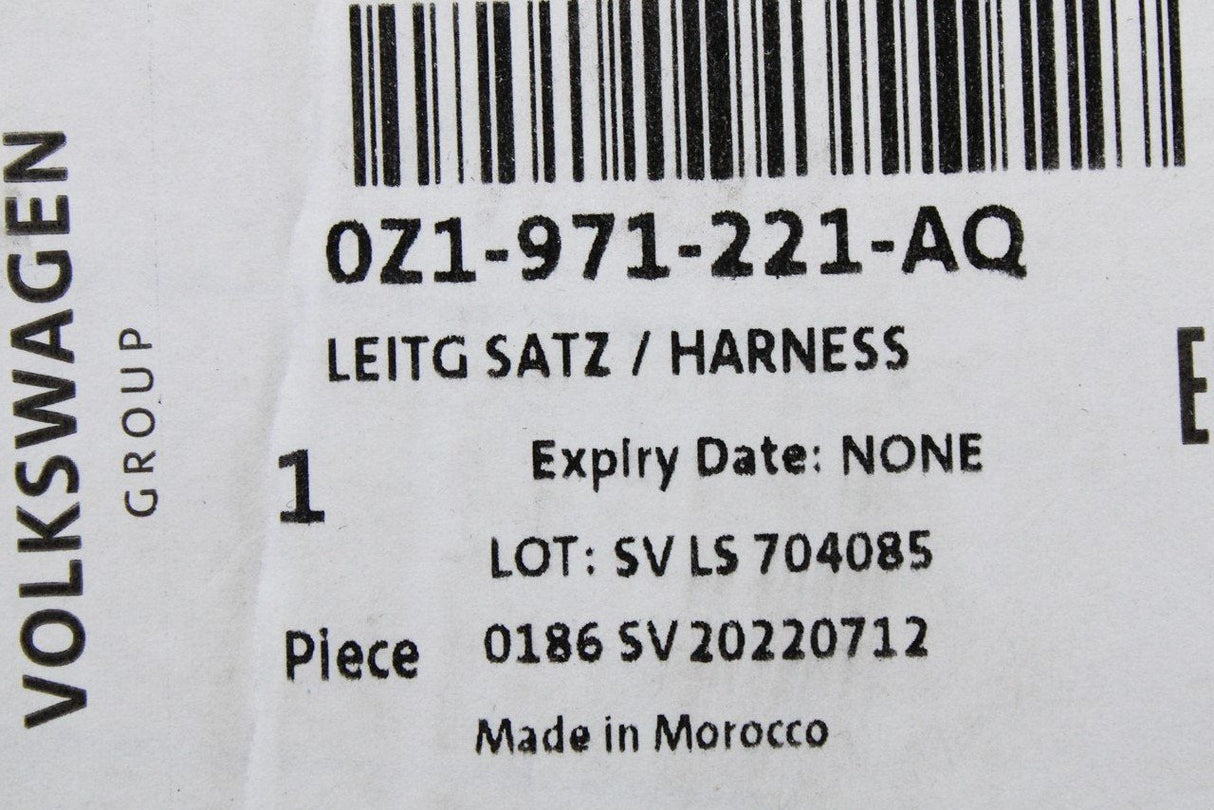 VW ID.3 Audi e-tron GT Skoda Enyaq CUPRA Born wiring harness 0Z1971221AQ