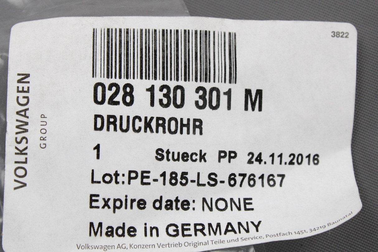 VW Golf Passat Audi A4 A6 1.9 TDI fuel pressure pipe (cyl. 1) 028130301M