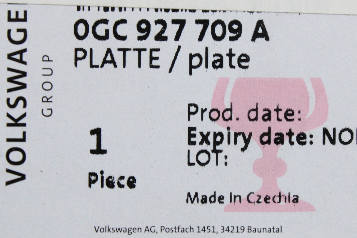 VW Audi Skoda SEAT 7 speed DSG contact plate (DQ380/DQ381) 0GC927709A