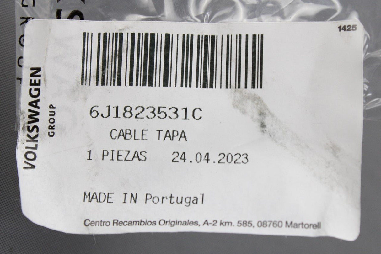SEAT Ibiza 6J 2013-17 bonnet lid lock release cable 6J1823531C