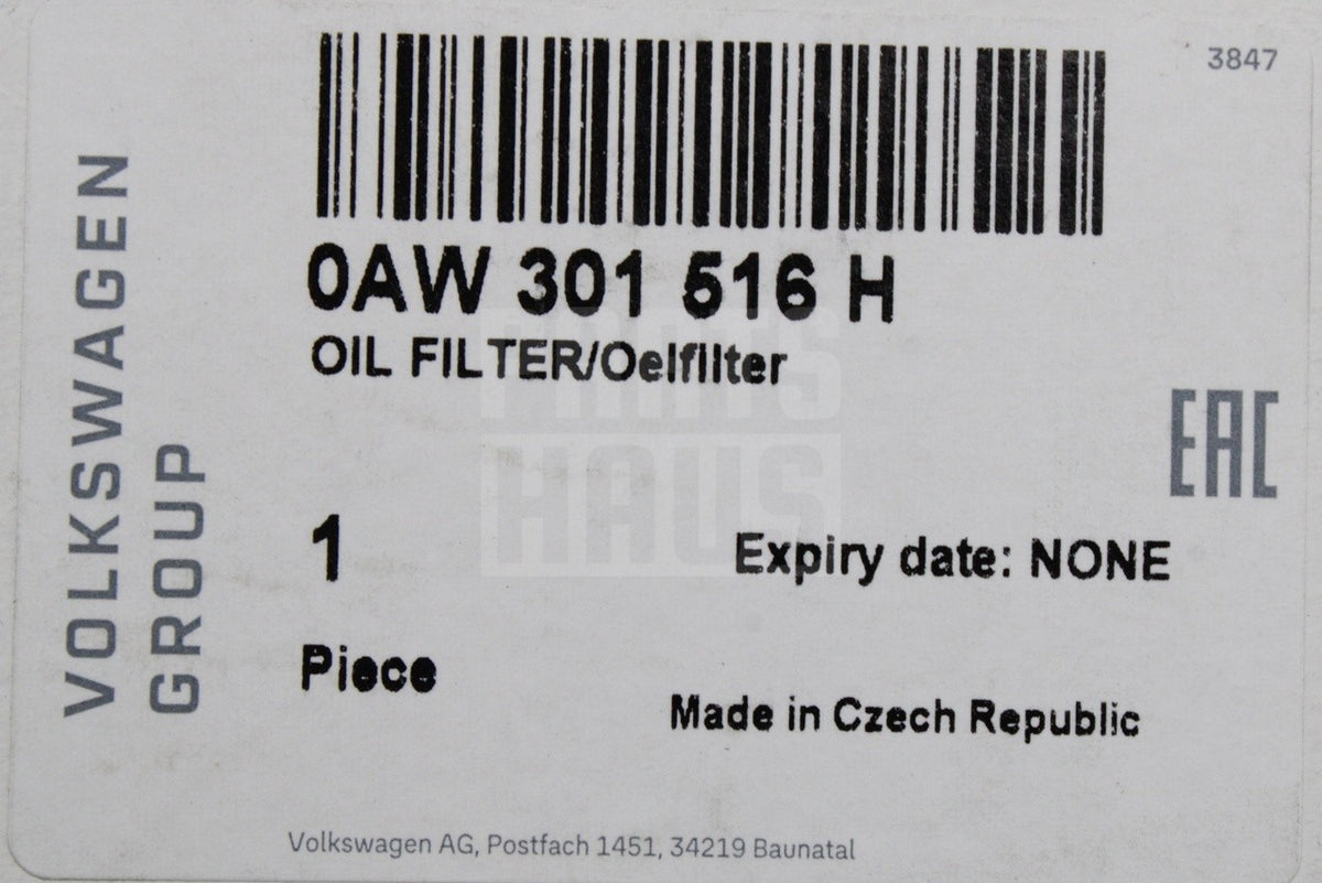 Audi A4 2008-15 A5 2008-17 A6 A7 automatic gearbox oil filter 0AW301516H