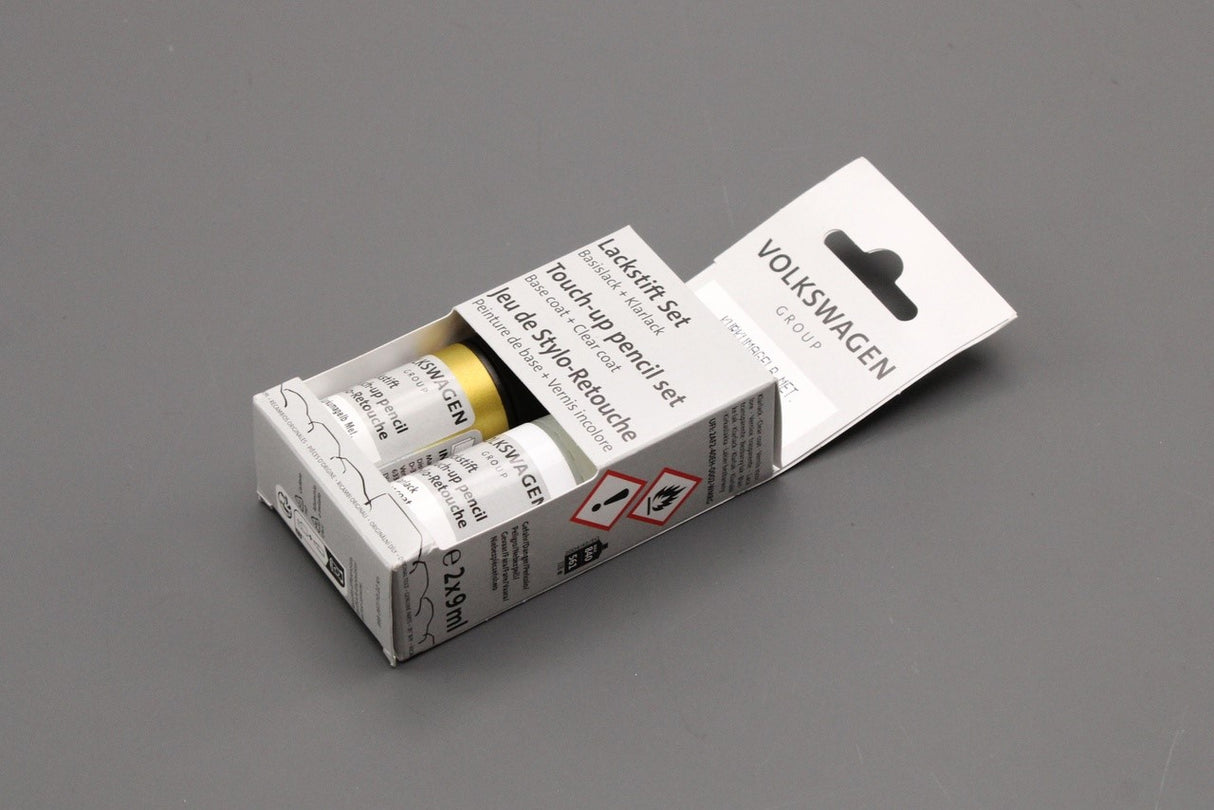 VW Volkswagen touch up paint set x2 9ml Turmeric Yellow R1X LST0M2R1X