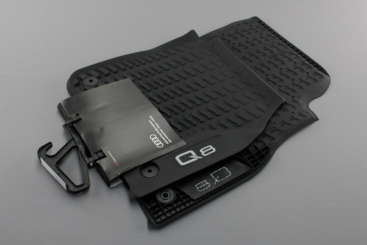 Audi Q8 2019-on front rubber all-weather floor mats (RHD) 4M8061501A 041
