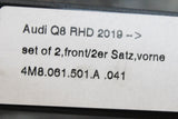Audi Q8 2019-on front rubber all-weather floor mats (RHD) 4M8061501A 041