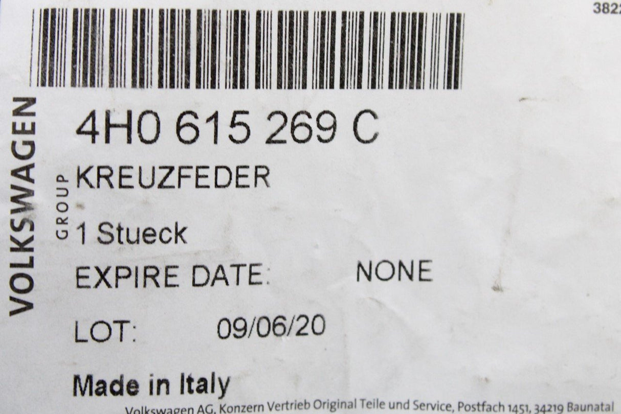 Audi A6 S6 A7 S7 A8 front brake pad retainer spring (x1) 4H0615269C