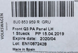 Audi Q3 2015-2018 Lower door trim Left Front (Primed) 8U0853959R GRU