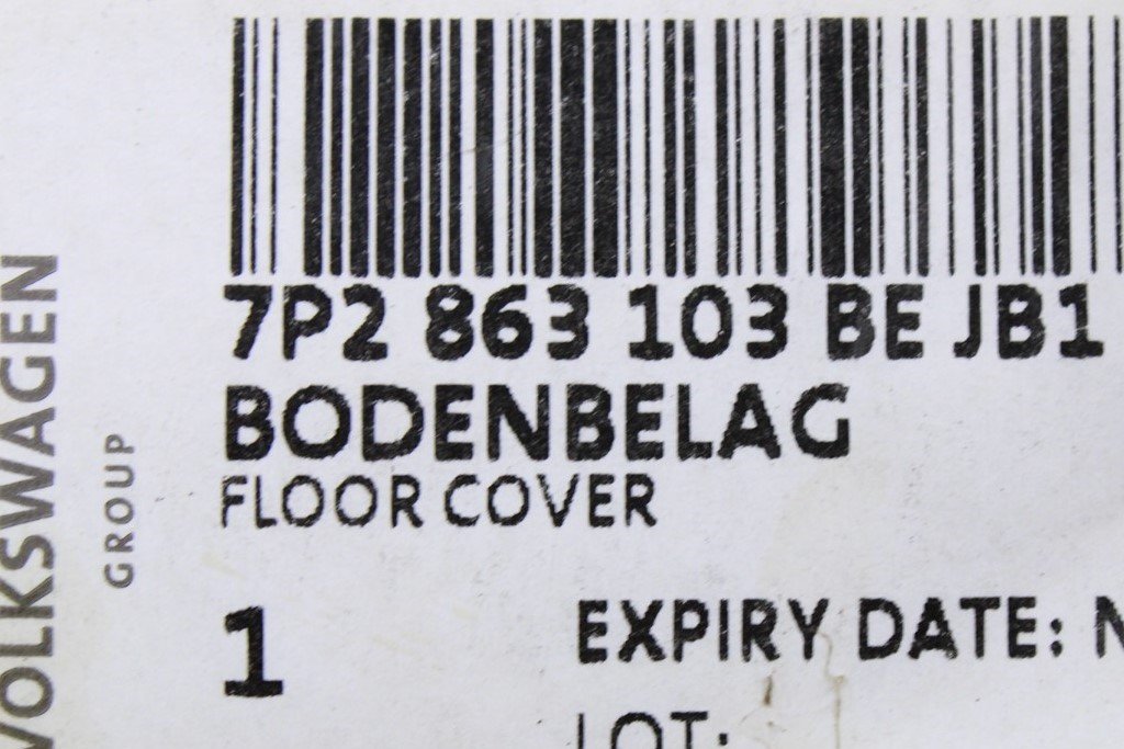 VW Touareg 2011-2018 RHD front carpet flooring 7P2863103BE JB1