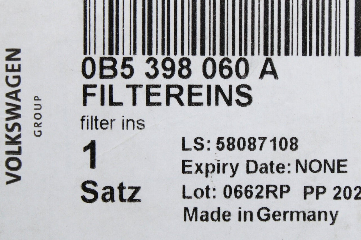 Audi A4 A6 Q5 2008-2016 quattro gearbox filter (7-speed DSG) 0B5398060A