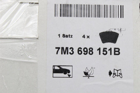 VW Sharan SEAT Alhambra 01-10 front brake pads set (300mm) 7M3698151B