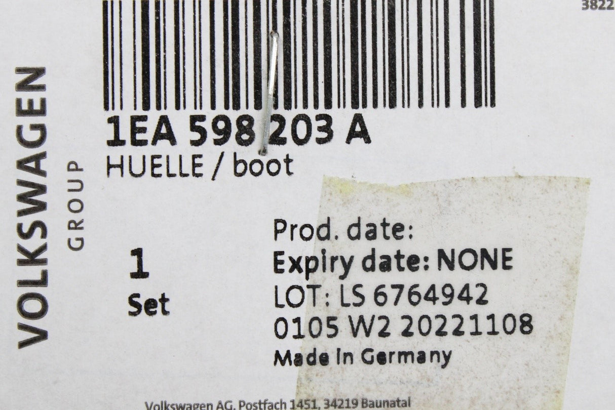 VW ID.4 ID.5 Audi Q4 e-Tron Cupra drive shaft cv boot (outer) 1EA598203A