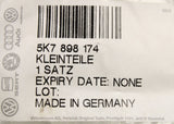 VW Golf Cabriolet 2012-16 wind deflector parts repair kit 5K7898174