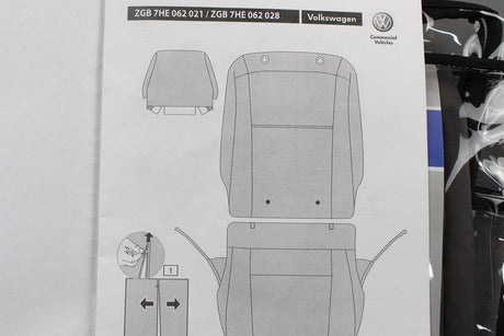 VW Transporter T6 T6.1 single tip seat (left) seat cover ZGB7HE062021