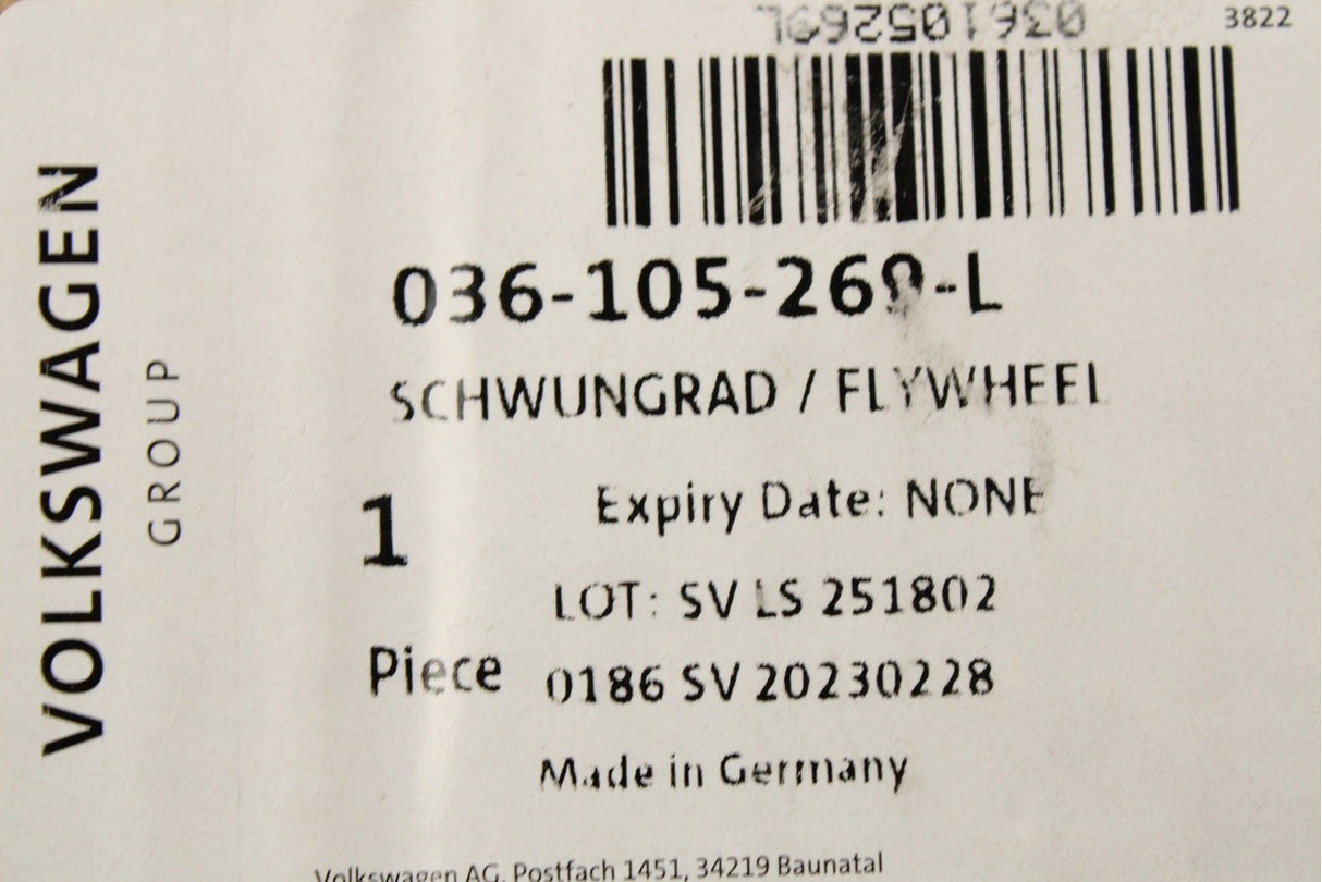 VW Golf MK7 Audi A1 Skoda Fabia SEAT Leon flywheel (1.2 TSI) 036105269L
