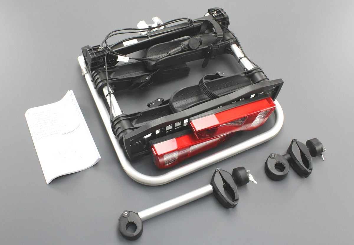 VW Golf Passat Tiguan folding bicycle carrier for tow-bar RHD 000071105L, view 1