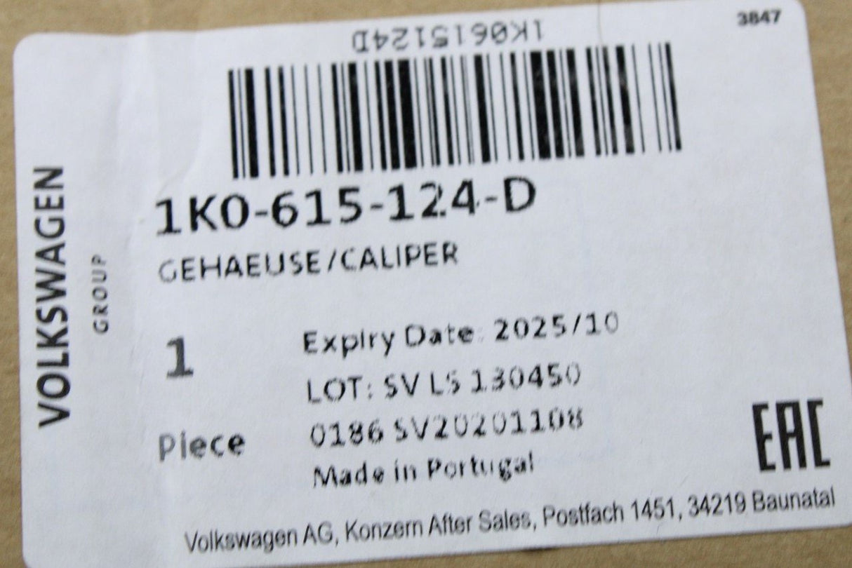 VW Golf Polo Audi A3 Skoda SEAT brake caliper (front right) 1K0615124D