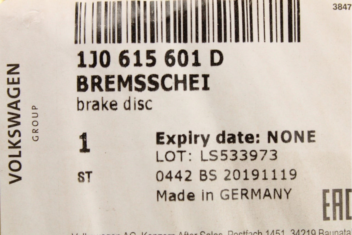 VW Golf MK4 Audi A3 8L Skoda Octavia 239mm brake discs (rear) 1J0615601D