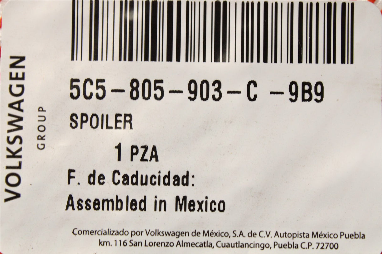 VW Beetle 2012-16 lower bumper spoiler splitter (front) 5C5805903C 9B9