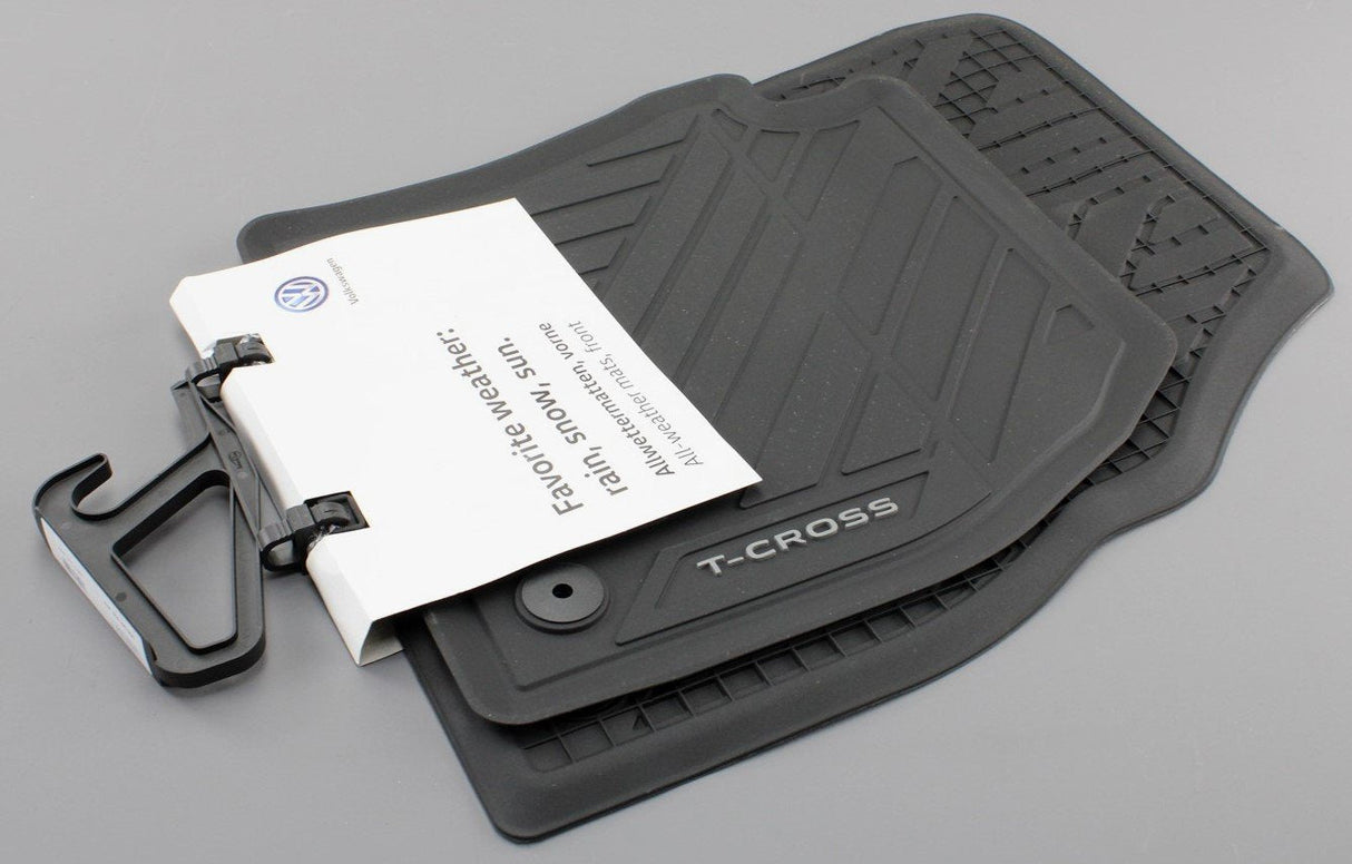 VW T-Cross 2019-on rubber floor mats set RHD (front) 2GN061502 82V