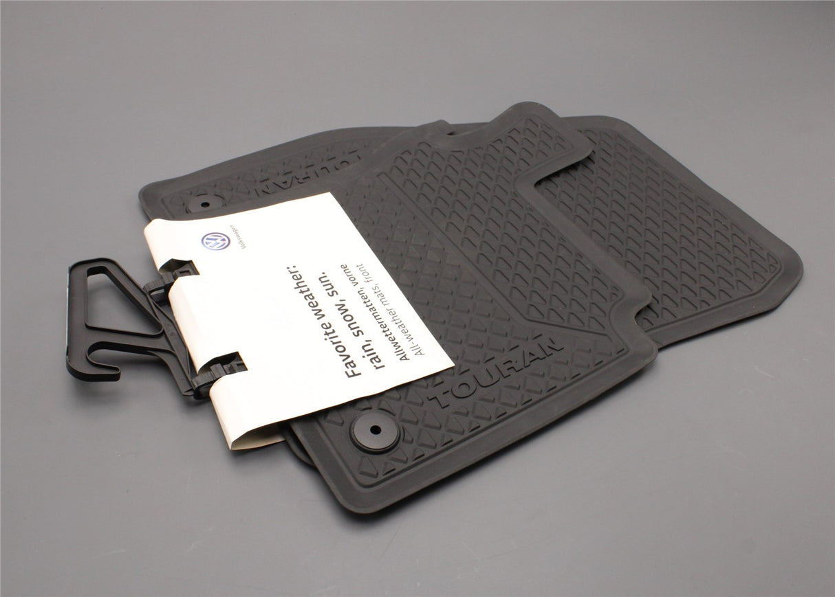 Genuine VW Touran 2016-on front rubber floor mats RHD 5QC061502 82V