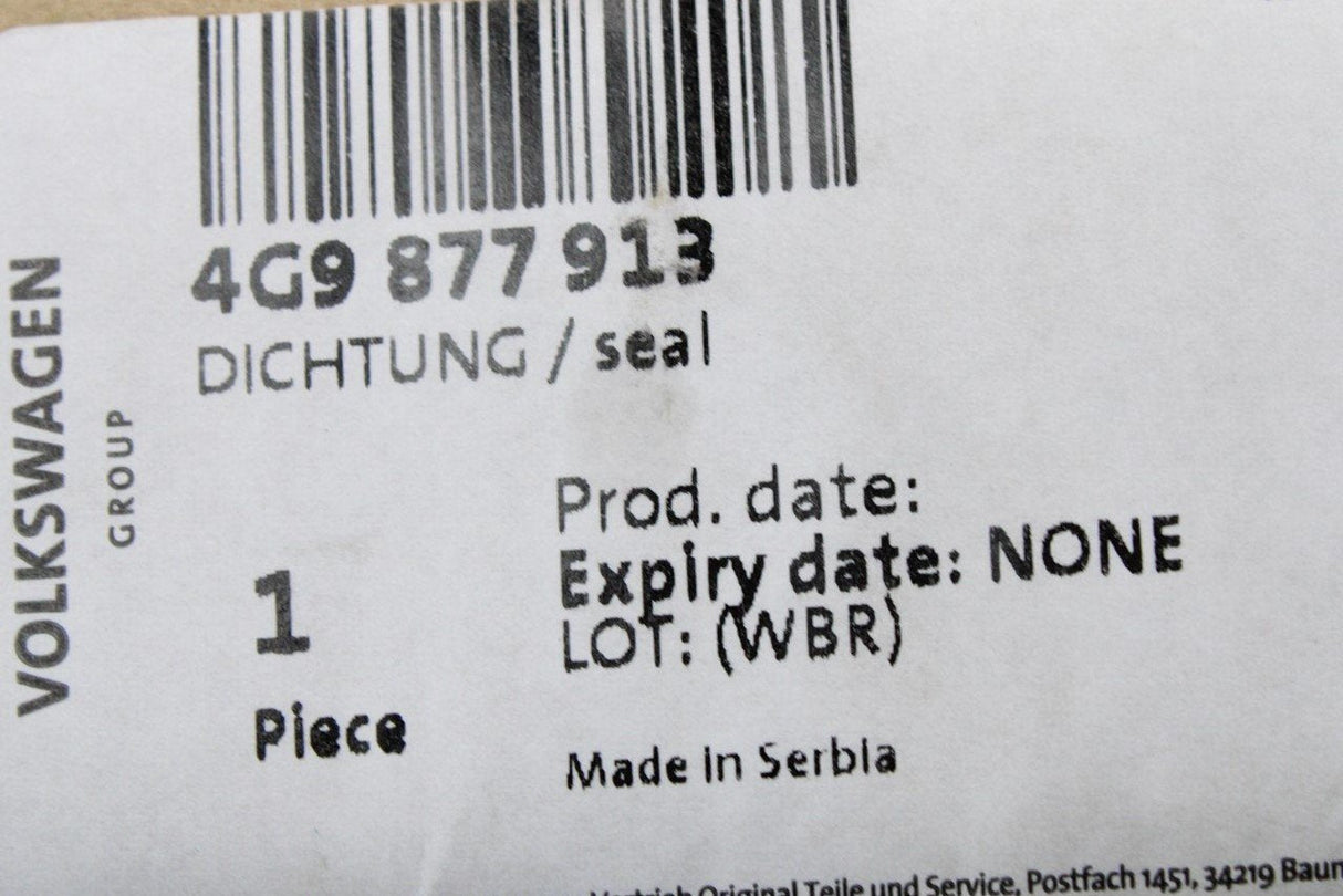 Audi A6 S6 RS6 Avant 2011-2018 sunroof seal (rear) 4G9877913