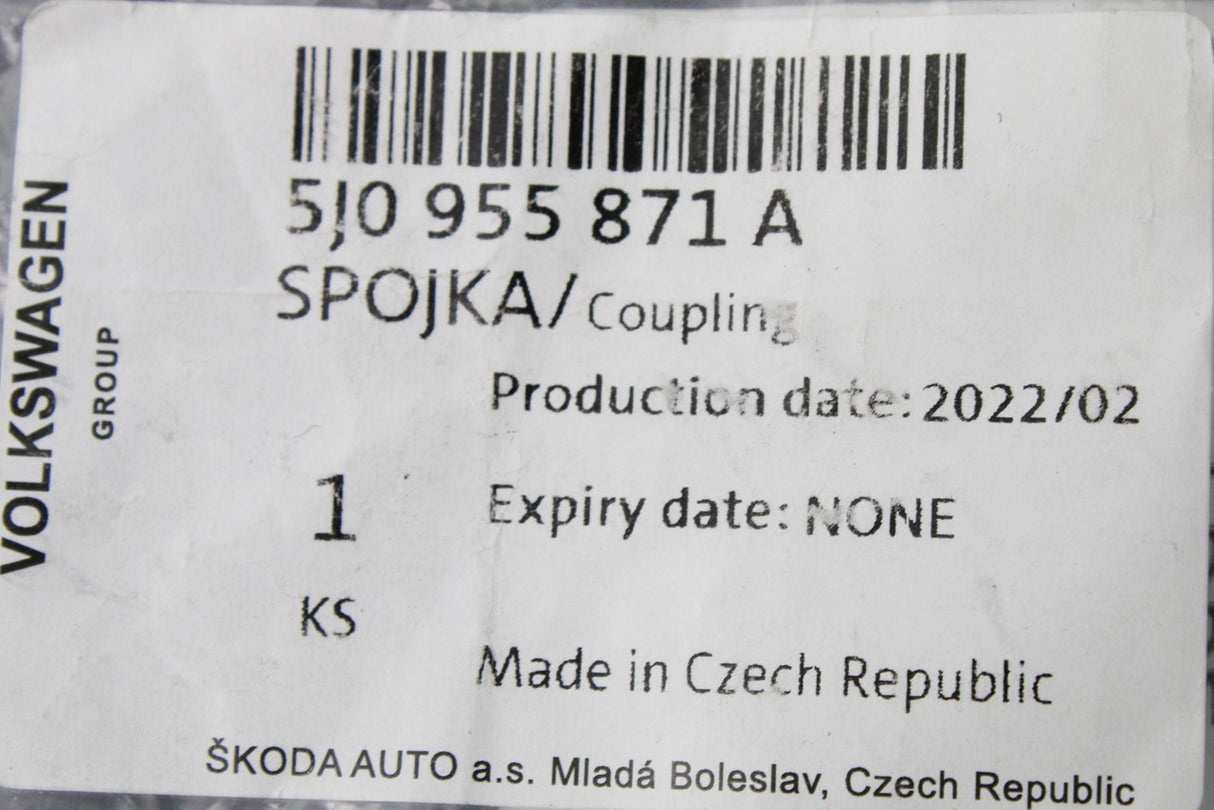 Skoda Octavia Fabia SEAT water washer pipe connection piece 5J0955871A