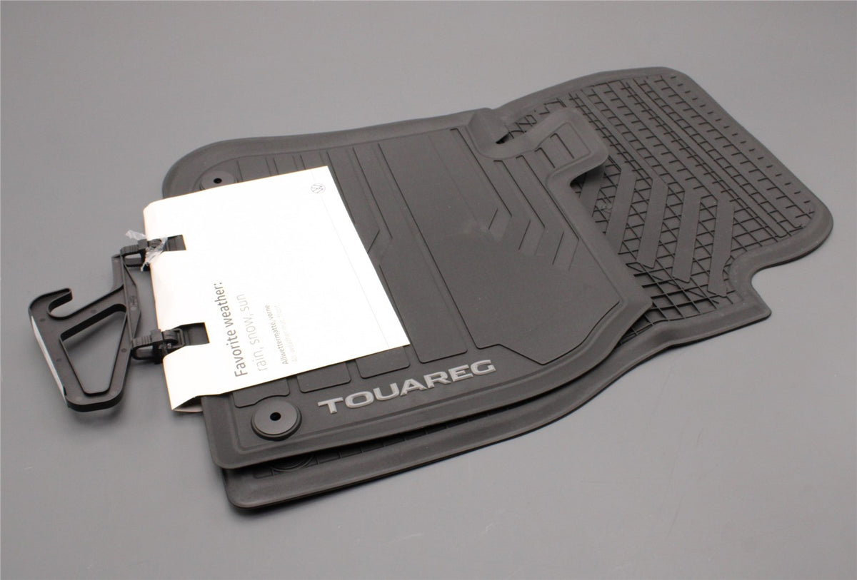 VW Touareg 2018-Onward front rubber floor mat set (RHD) 762061502 82V, view 1