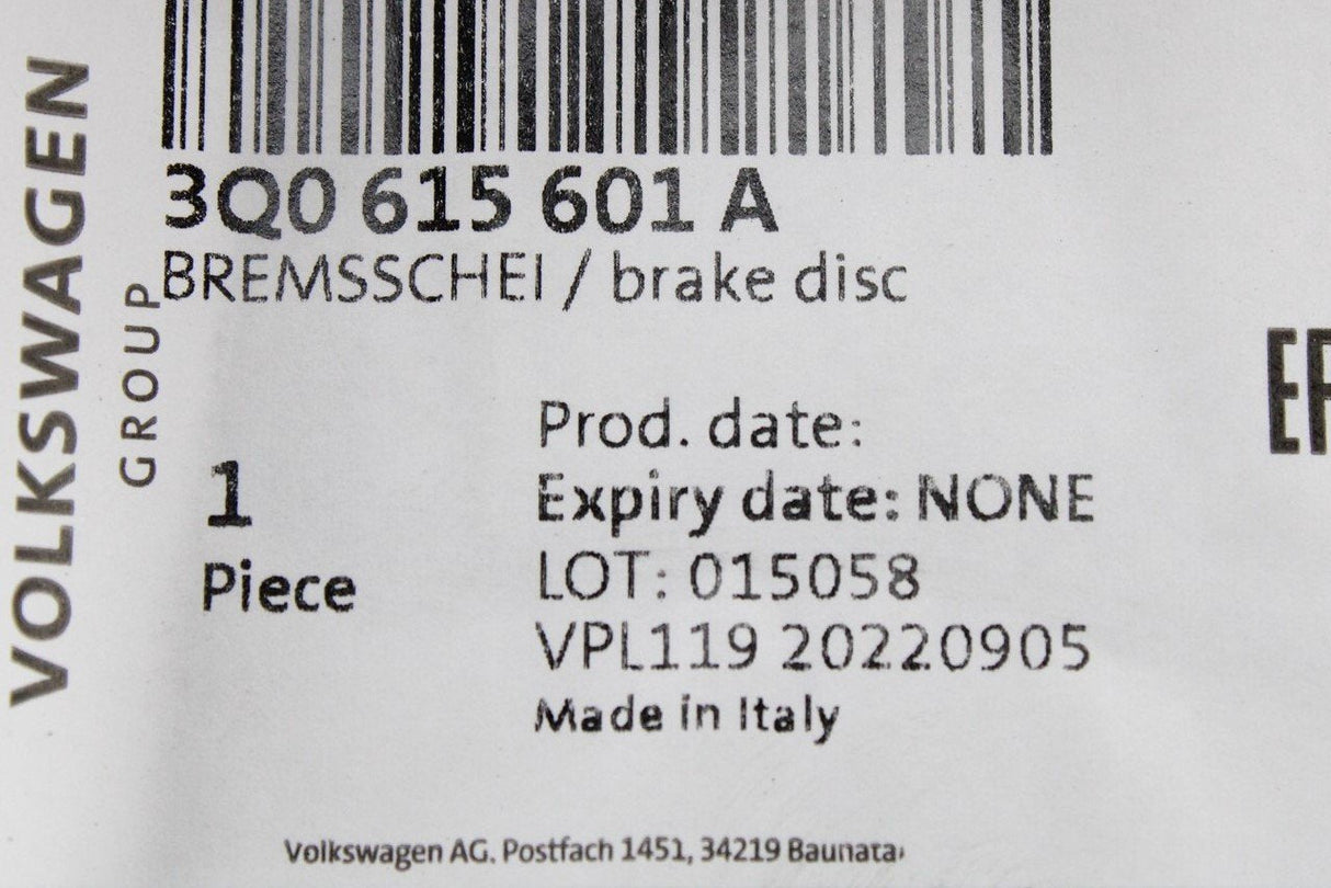 VW Golf MK7 GTI Audi Skoda SEAT rear brake discs 300mm (x2) 3Q0615601A