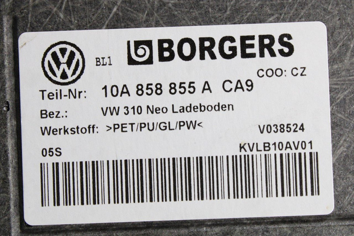 VW ID.3 2020-on luggage compartment boot floor 10A858855A CA9