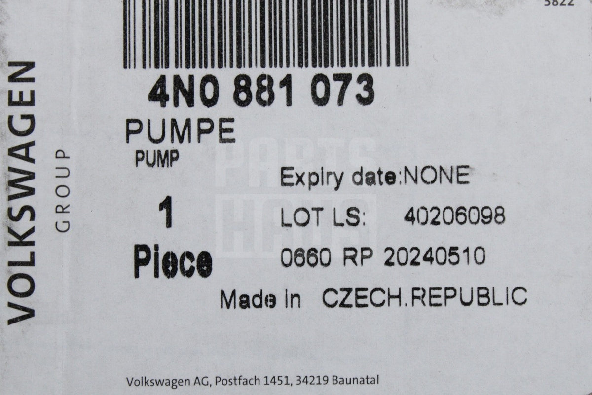 Audi e-tron A6 S6 RS6 A7 RS7 A8 Q7 Q8 seat pneumatic pump 4N0881073