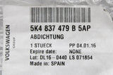 VW Golf MK6 2009-13 5 Door front left inner window seal 5K4837479B5AP