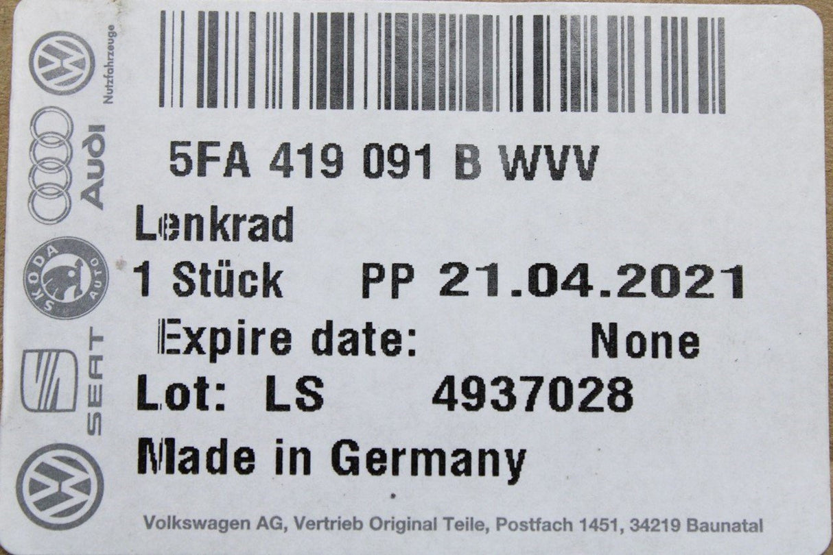 SEAT Leon 2020-on multi-function sports steering wheel 5FA419091B WVV