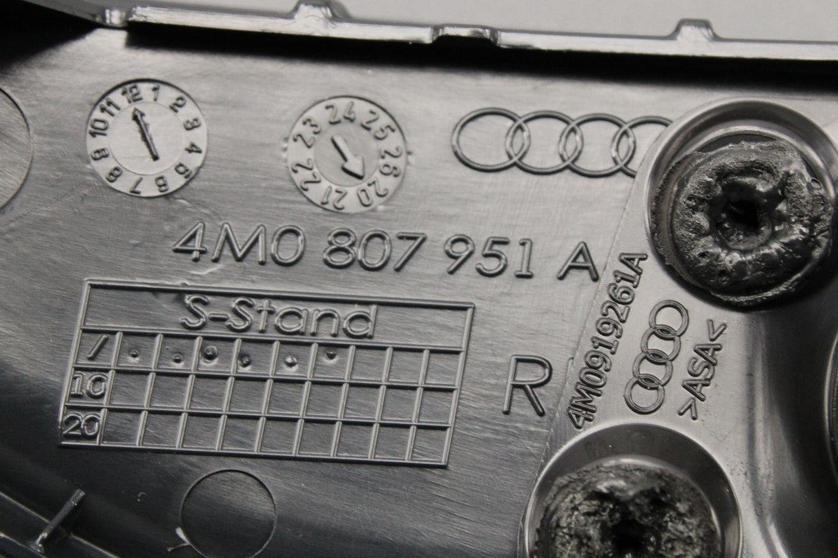 Audi Q7 2016-on lower front bumper sensor trim left 4M0807951B 4W3