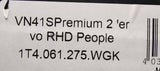 VW ID.Buzz RHD premium textile floor mats (front & rear) 1T4061275 WGK / 1T3061273 WGK