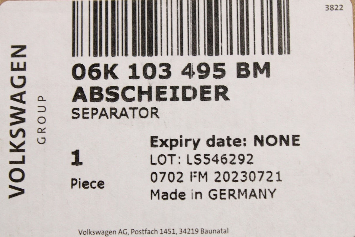 VW Audi Skoda SEAT PCV pressure control valve (2.0TFSI) 06K103495BM