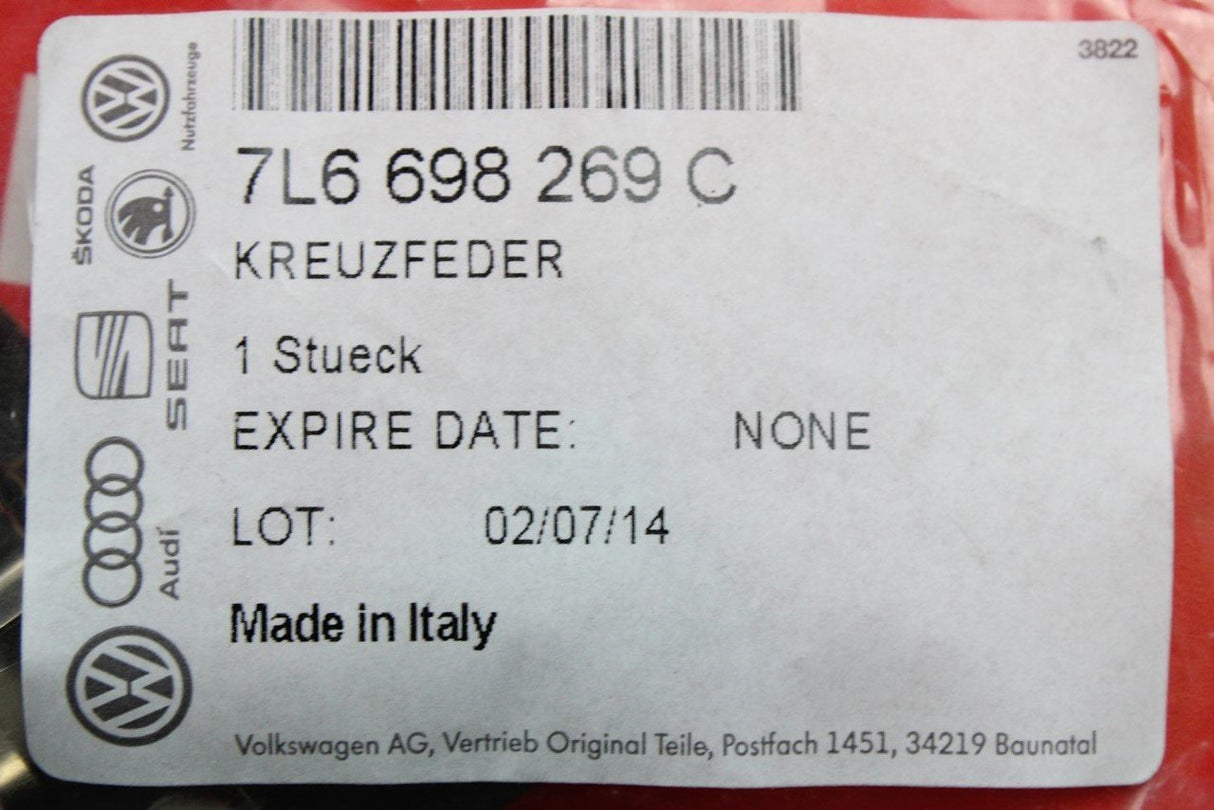VW Touareg 7L 2006-2010 brake pad fixing hardware set (rear) 7L6698269C