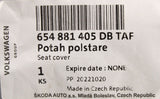Skoda Scala 19-on Kamiq 19-on seat base upholstery cover 654881405DBTAF