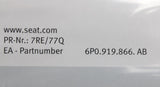 SEAT Navigation AS Europe 1 V6 SD card 6P0919866AB