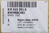 Audi TT TTS MK2 2007-2014 Front brake discs 340x30 (x2) 8J0615301G