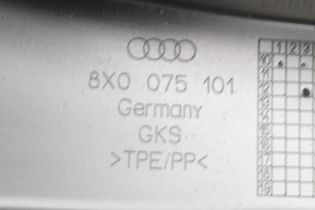 Audi A1 2011-2014 accessory mud flaps (rear) 8X0075101