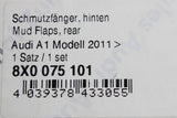 Audi A1 2011-2014 accessory mud flaps (rear) 8X0075101