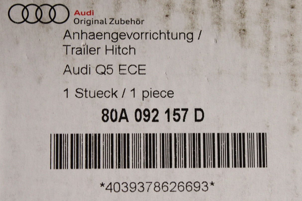 Audi Q5 Sportback 2017-2025 deployable tow bar hitch 80A092157D