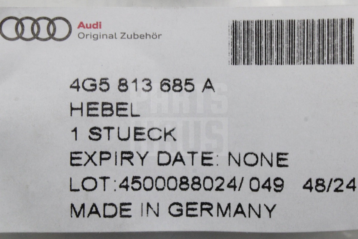 Audi A6 S6 Saloon 2011-18 swivel tow bar release lever (left) 4G5813685A