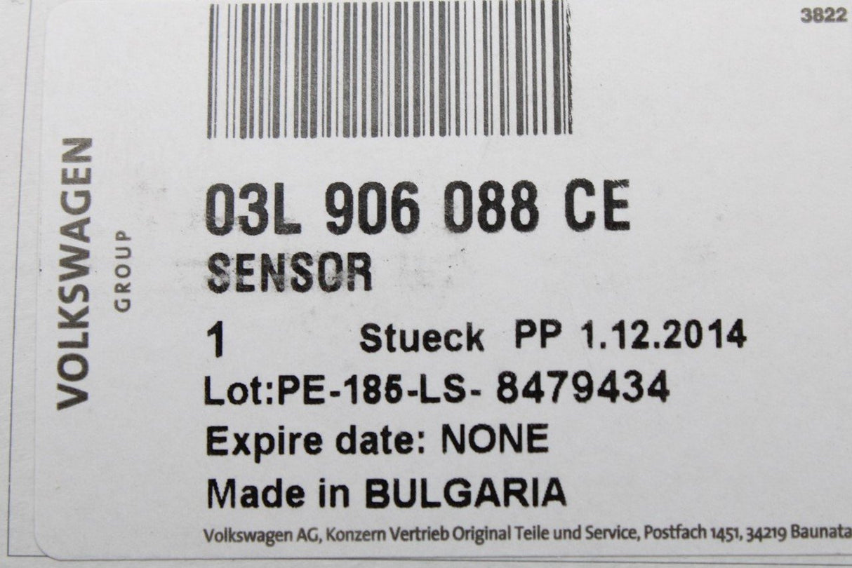 VW Passat B6 B7 09-15 Exhaust gas temperature sender for TDI 03L906088CE