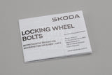 Skoda Fabia Octavia Kodiaq anti-theft locking wheel bolts kit 000071597C