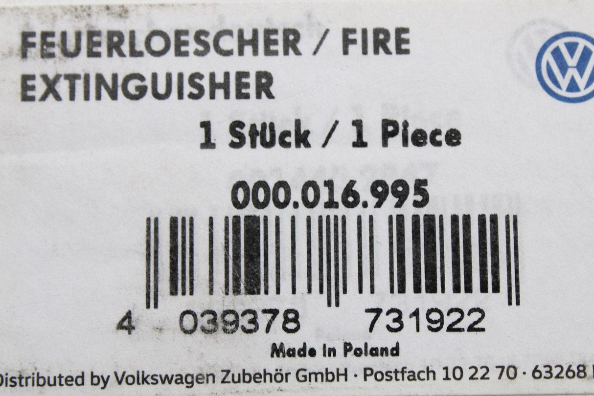 VW accessory powder fire extinguisher (1KG) 000016995