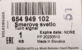 Skoda Kamiq Scala 2019-on wing mirror indicator repeater right 654949102