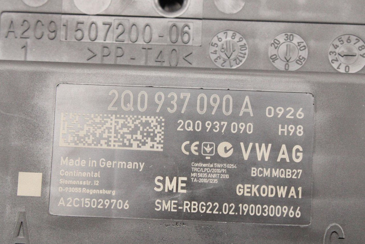 VW Polo AW T-Cross Skoda SEAT Ibiza body control module (BCM) 2Q0937090A