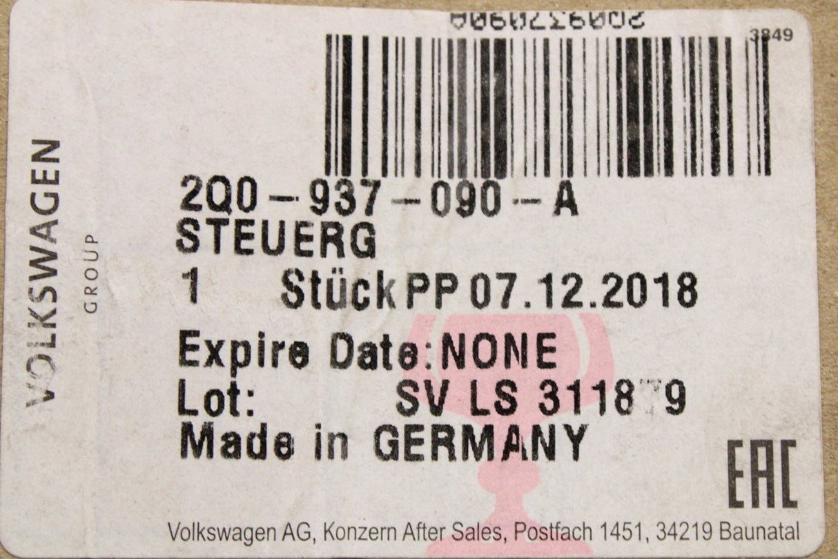 VW Polo AW T-Cross Skoda SEAT Ibiza body control module (BCM) 2Q0937090A